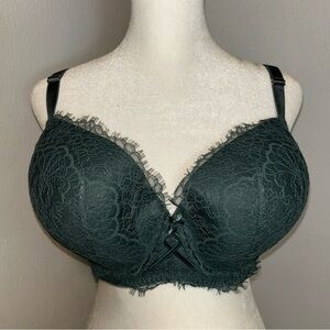 Victoria's Secret Dark Green Lace corset Bra